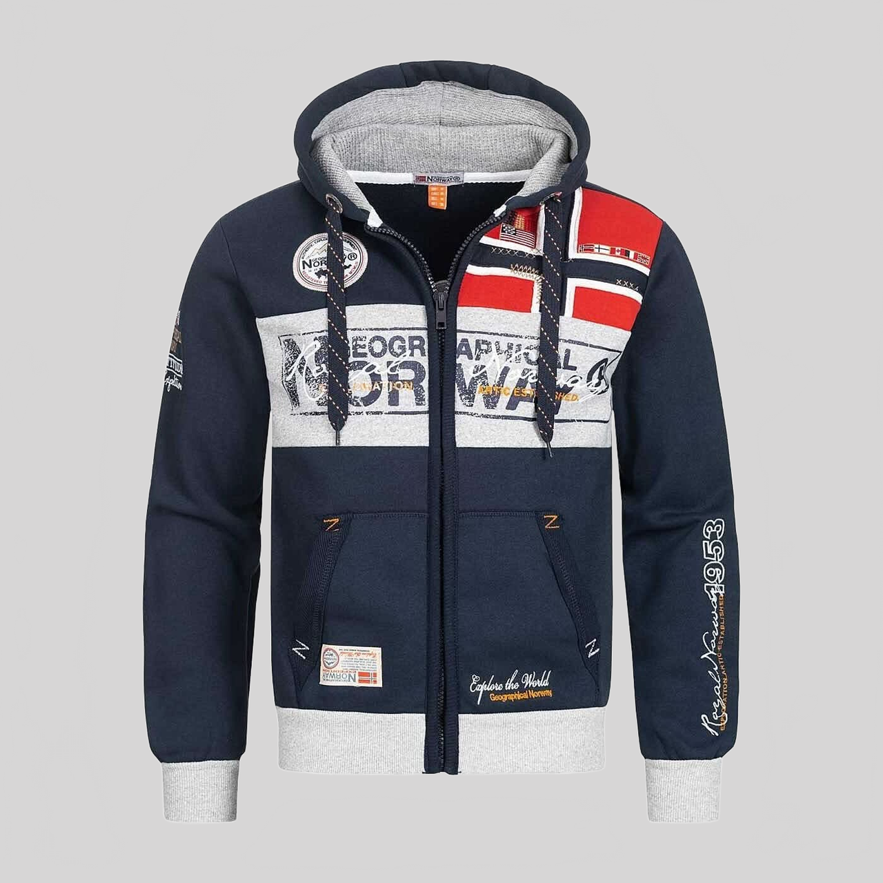 Geographical Norway Flyer Homme - Sweatshirt zippé - Geographical Norway - S Marine