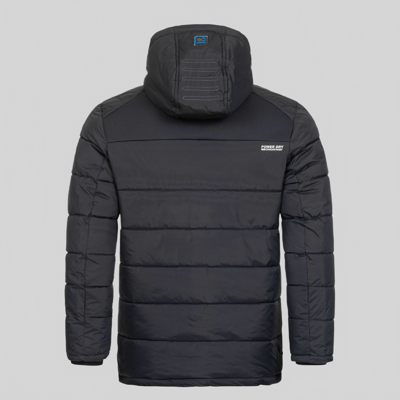 Geographical Norway Beachwood Homme - Dark Grey Blue quilted and contrasting bimaterial Puffer jacket - Geographical Norway - S Dark Grey Blue
