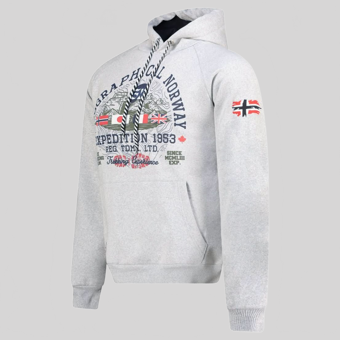 Geographical Norway Gexpe - Felpa con cappuccio da uomo con stemma e stampa - Geographical Norway GEXPE_MEN_GRIS_CLAIR_SDB-GEXPE_MEN_GRIS_CLAIR_M_SDB-GEXPE_MEN_GRIS_CLAIR_L_SDB- Felpa con cappuccio da uomo con stemma e stampaGEXPE_MEN_GRIS_CLAIR_XL_SDB-GEXPE_MEN_GRIS_CLAIR_XXL_SDB-GEXPE_MEN_GRIS_CLAIR_3XL_SDB-GEXPE_MEN_MARINE_SDB-GEXPE_MEN_MARINE_M_SDB-GEXPE_MEN_MARINE_L_SDB-GEXPE_MEN_MARINE_XL_SDB