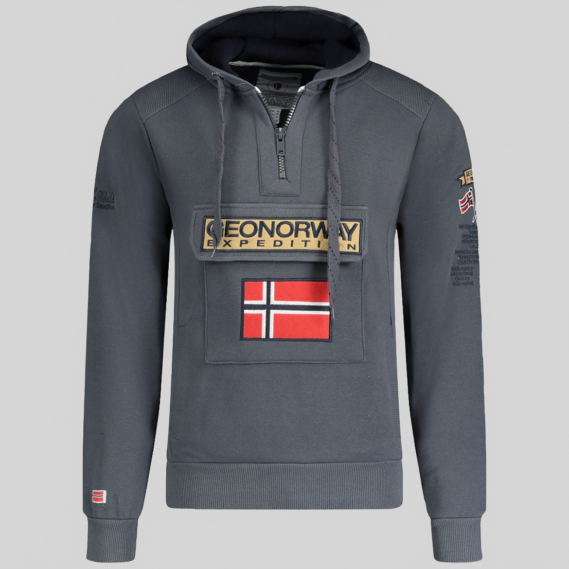 Gymclass Geo Norway Homme - Sweat à Capuche - Geographical Norway GYMCLASS_MEN_ROUGE_S_EO_SDB-GYMCLASS_MEN_NOIR_S_EO_SDB-GYMCLASS_MEN_MARINE_S_EO_SDB-GYMCLASS_MEN_GRIS_FONCE_M_EO_SDB-GYMCLASS_MEN_KAKI_L_EO_SDB