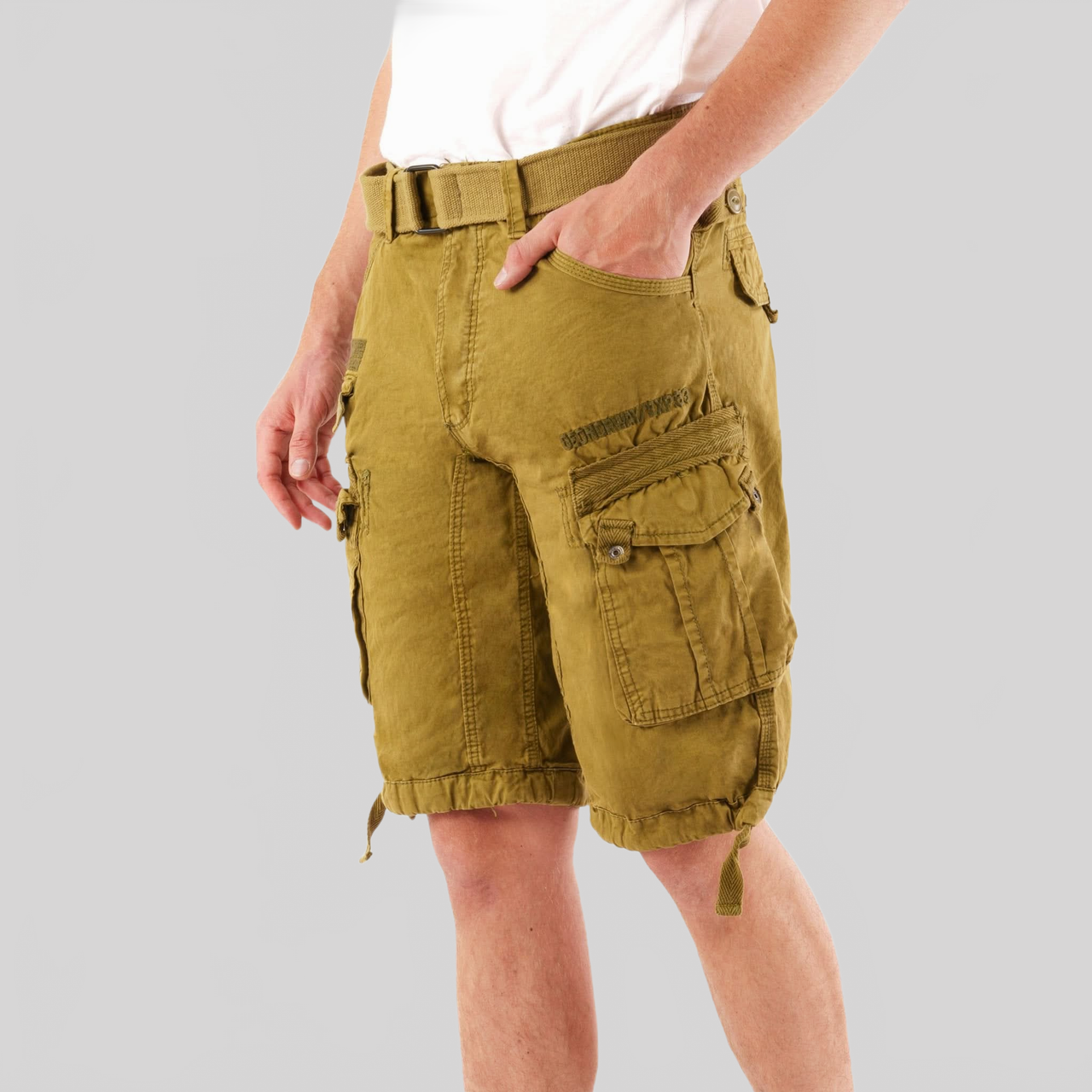 Geographical Norway Panoramique Homme Mastic - Bermuda délavé Mastic - Geographical Norway - S Mastic