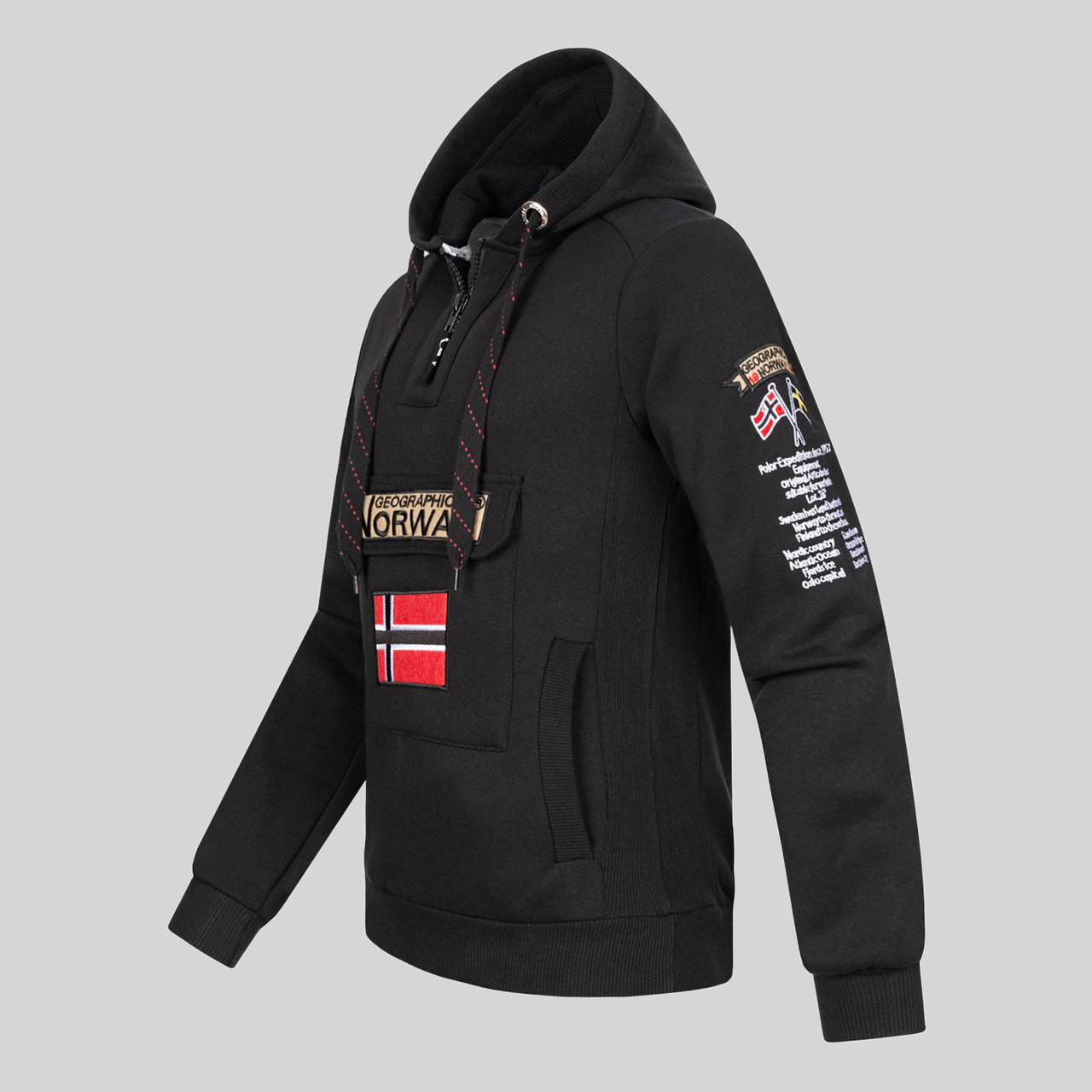 Geographical Geographical Norway Gymclass Hombre - Sudadera con capucha - Geographical Norway - 3XL Negro