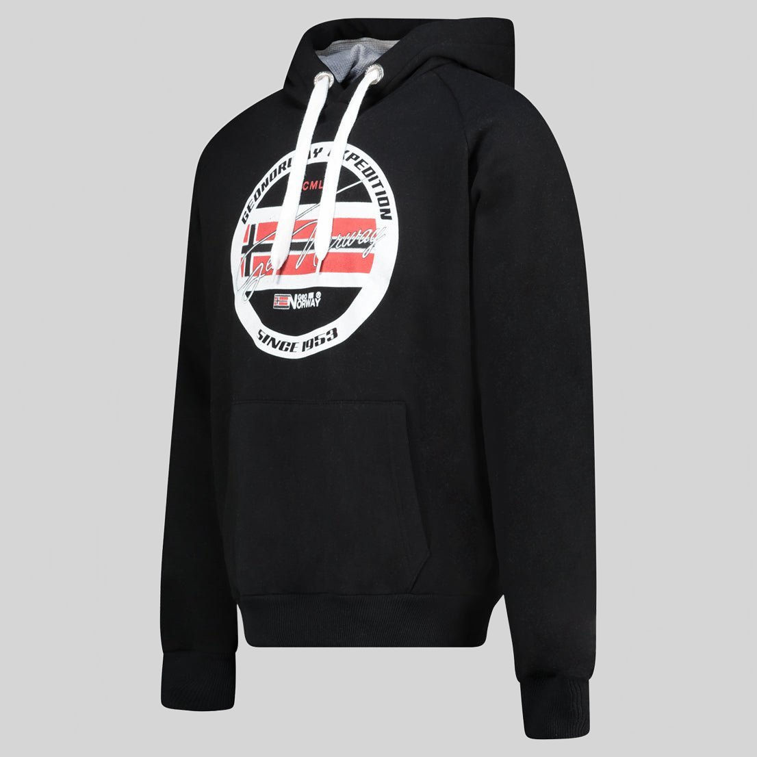 Geographical Norway GARIS Homme - Kopfbedeckter Sweatshirt mit Kapuze und Kängurutaschen - Geographical Norway GARIS_MEN_MARINE_S_SDB-GARIS_MEN_GRIS_CLAIR_S_SDB-GARIS_MEN_NOIR_S_S_SDB-.GARIS_MEN_MARINE_M_SDB-GARIS_MEN_SCHWARZ_M_SDB-GARIS_MEN_HELLGRAU_M_SDB-GARIS_MEN_MARINE_L_SDB-GARIS_MEN_SCHWARZ_L_SDB-GARIS_MEN_HELLGRAU_L_SDB-GARIS_MEN_SCHWARZ_XL_SDB
