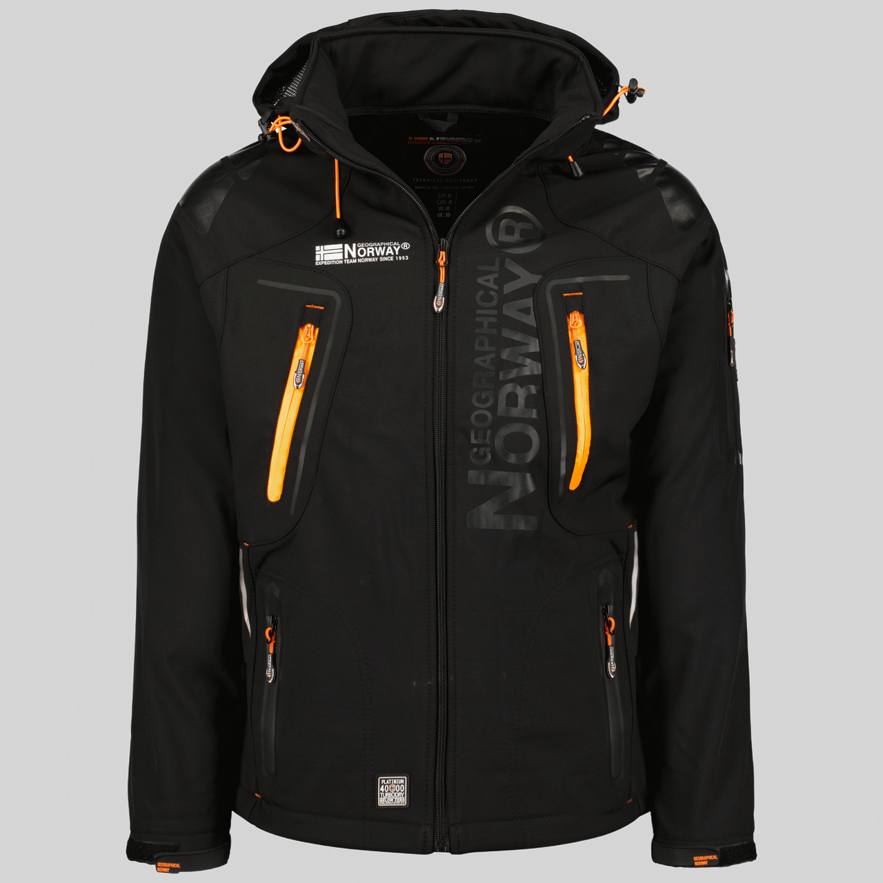 Geographical Norway Techno Homme - Veste Softshell iconique Gris Foncé Noir - Geographical Norway - S Gris Foncé Noir