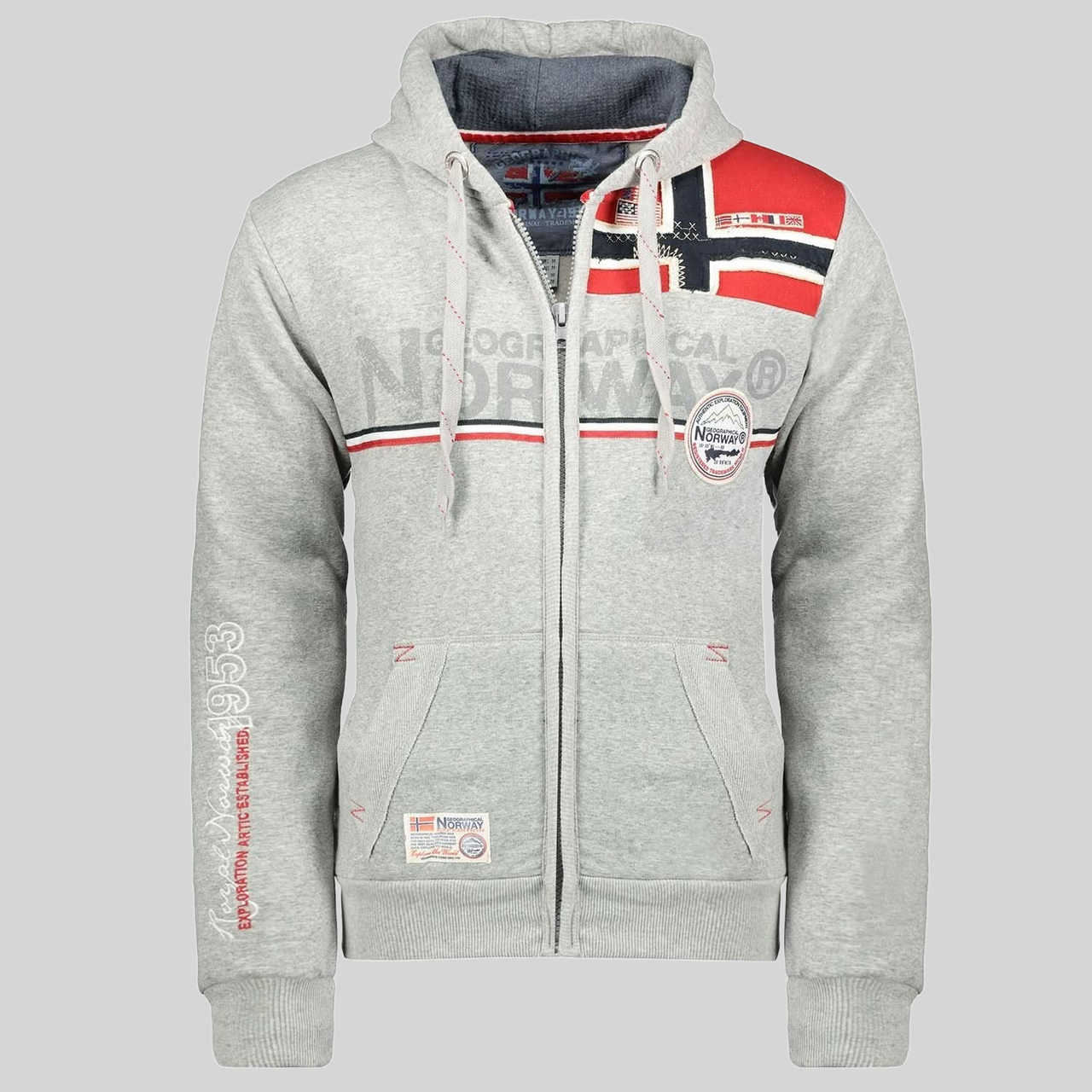 Geographical Norway Faponie Homme - Herren-Sweatshirt mit Kapuze - Geographical Norway FAPONIE_MEN_GRIS_CLAIR_S_SDB-FAPONIE_MEN_GRIS_CLAIR_M_SDB-FAPONIE_MEN_GRIS_CLAIR_L_SDB-FAPONIE_MEN_GRIS_CLAIR_XL_SDB-.FAPONIE_MEN_CLAIR_GRAIS_XXL_SDB-FAPONIE_MEN_GRIS_FONCE_S_SDB-FAPONIE_MEN_GRIS_FONCE_M_SDB-FAPONIE_MEN_GRIS_FONCE_L_SDB-FAPONIE_MEN_GRIS_FONCE_XL_SDB-FAPONIE_MEN_GRIS_FONCE_XXL_SDB