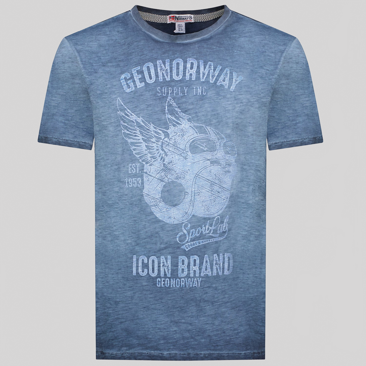 Geographical Norway Jarley Homme - T-shirt Manches Courtes - Geographical Norway JARLEY_MEN_MARINE_M_SDB