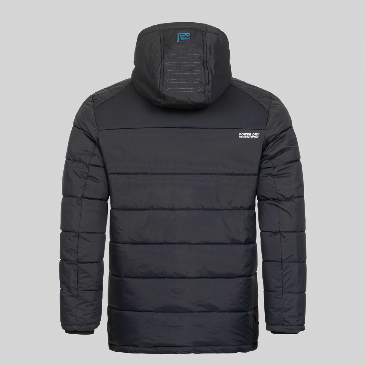 Geographical Norway Beachwood Homme - Dark Grey Blue quilted and contrasting bimaterial Puffer jacket - Geographical Norway - S Dark Grey Blue