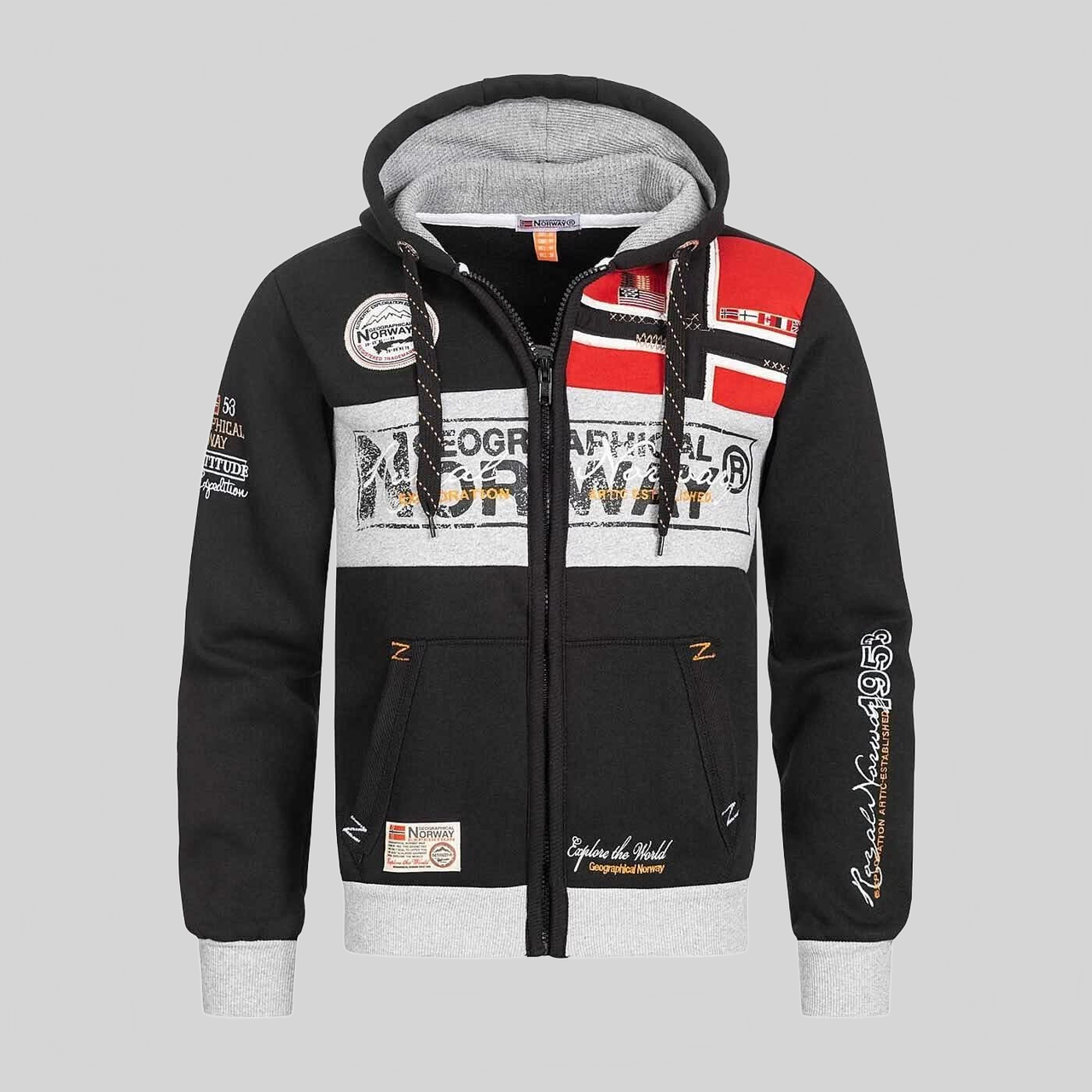 Geographical Norway Flyer Homme - Sweatshirt zippé - Geographical Norway FLYER_MEN_GRIS_CLAIR_S_SDB-FLYER_MEN_BLANC_M_SDB-FLYER_MEN_GRIS_CLAIR_M_SDB-FLYER_MEN_BLANC_L_SDB-FLYER_MEN_GRIS_CLAIR_L_SDB-FLYER_MEN_BLANC_XL_SDB-FLYER_MEN_GRIS_CLAIR_XL_SDB-FLYER_MEN_BLANC_XXL_SDB-FLYER_MEN_BLANC_3XL_SDB-FLYER_MEN_GRIS_CLAIR_XXL_SDB