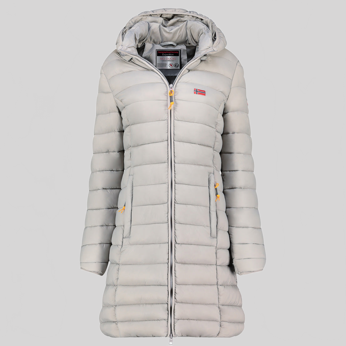 Geographical Norway ATIKOLOR LONG HOOD Mujer - Chaqueta Gris claro