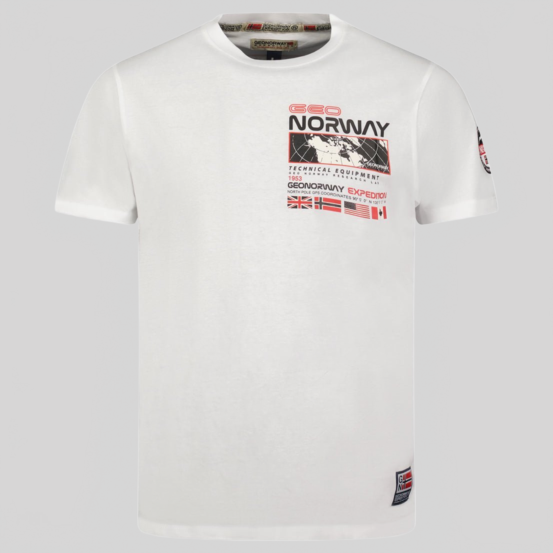 Geographical Norway JHOLME - T-Shirt Homme Manches Courtes avec Drapeau - Geographical Norway JHOLME_MEN_BLEU_CIEL_S_SDB-JHOLME_MEN_BLANC_S_SDB-JHOLME_MEN_BLEU_CIEL_M_SDB-JHOLME_MEN_BLANC_M_SDB-JHOLME_MEN_BLEU_CIEL_L_SDB-JHOLME_MEN_BLANC_L_SDB-JHOLME_MEN_BLEU_CIEL_XL_SDB-JHOLME_MEN_BLANC_XL_SDB-JHOLME_MEN_BLEU_CIEL_XXL_SDB-JHOLME_MEN_BLANC_XXL_SDB