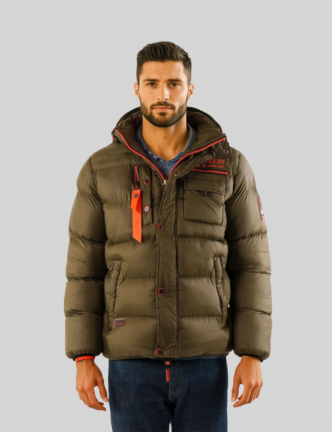 Geographical Norway Citernier Homme - Steppjacke Matelassée Fantaisie Kaki - Geographical Norway - S Kaki