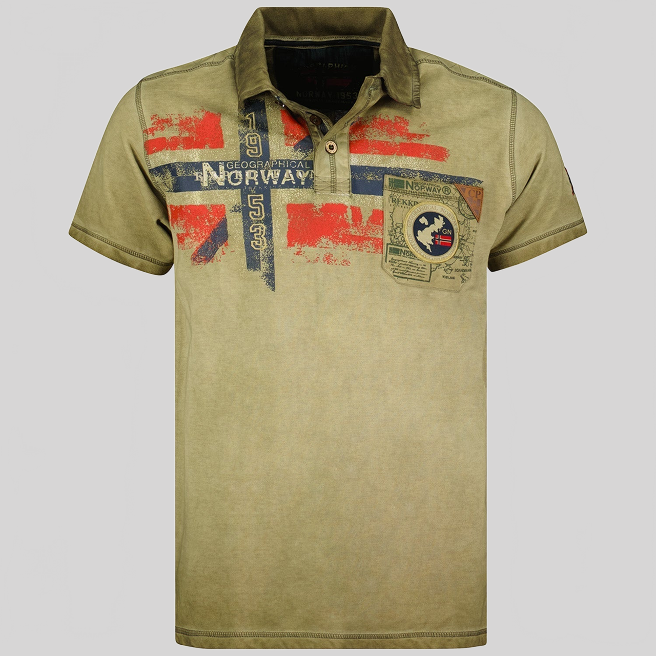 Geographical Norway Kamo Homme - Faded effect short sleeve polo shirt - Geographical Norway KAMO_MEN_CORAIL_M_SDB-KAMO_MEN_CORAIL_L_SDB-KAMO_MEN_CORAIL_XL_SDB-KAMO_MEN_BLEU_M_SDB-KAMO_MEN_BLEU_L_SDB-KAMO_MEN_BLEU_XL_SDB-KAMO_MEN_BLEU_XXL_SDB-KAMO_MEN_GRIS_CLAIR_S_SDB-KAMO_MEN_GRIS_CLAIR_M_SDB-KAMO_MEN_GRIS_CLAIR_L_SDB