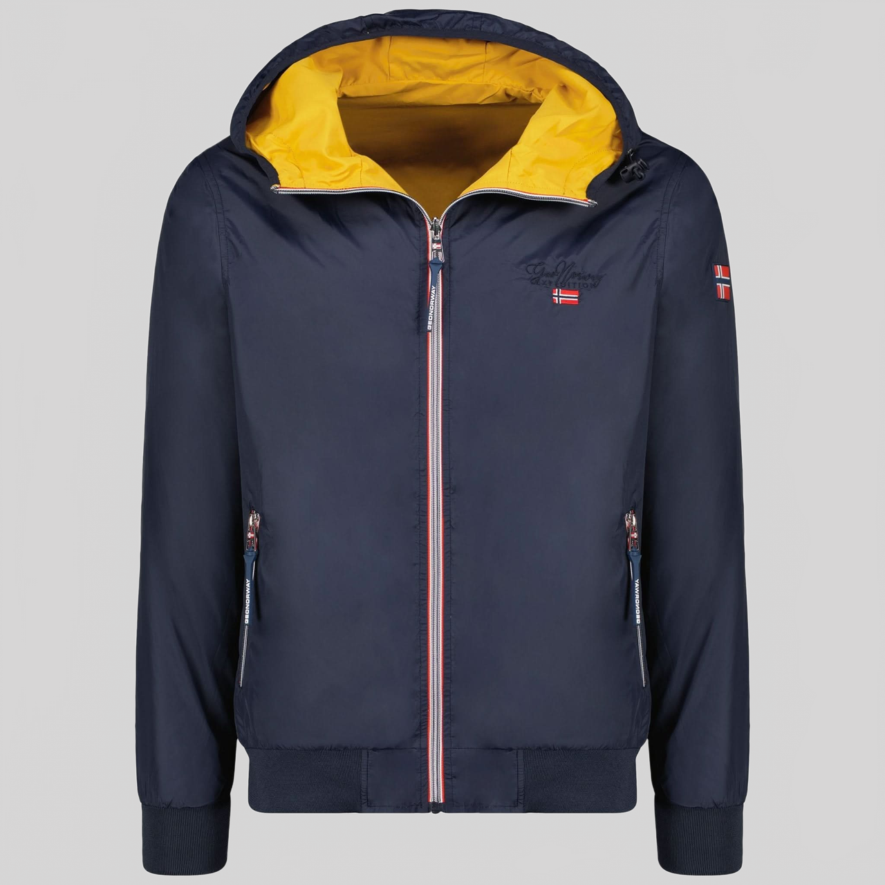 Geographical Norway Hombre - Chaqueta reversible con capucha - Geographical Norway S Negro