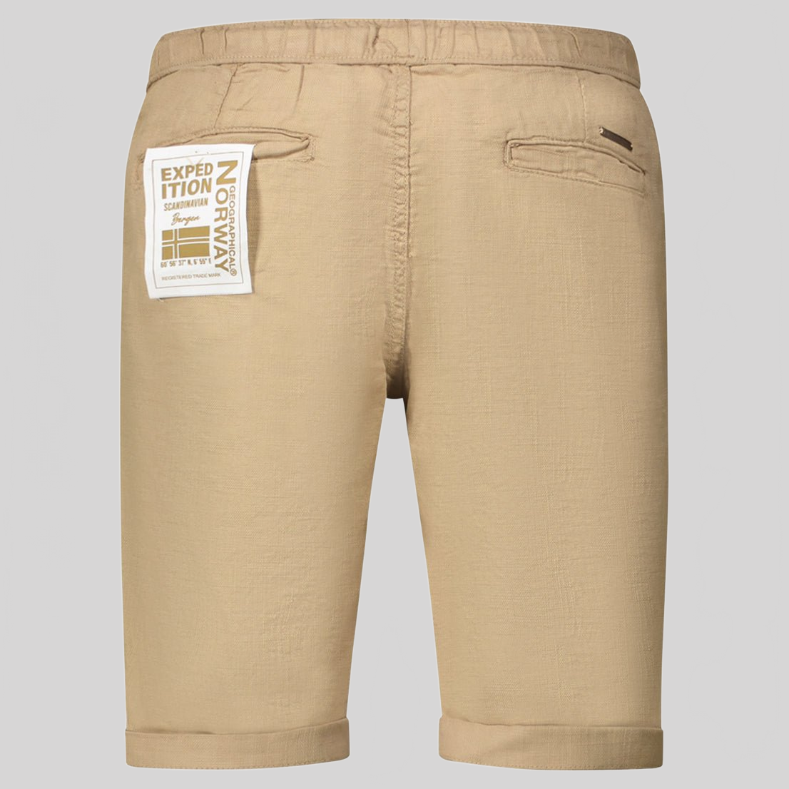 Geographical Norway Ponge Homme - Bermuda avec badge et poches arrière - Geographical Norway PONGE_MEN_NOIR_S_SDB-PONGE_MEN_MARINE_S_SDB-PONGE_MEN_BLANC_CASSE_S_SDB-PONGE_MEN_BEIGE_S_SDB-PONGE_MEN_KAKI_S_SDB-PONGE_MEN_BLANC_CASSE_M_SDB-PONGE_MEN_BEIGE_M_SDB-PONGE_MEN_KAKI_M_SDB-PONGE_MEN_MARINE_M_SDB-PONGE_MEN_NOIR_M_SDB