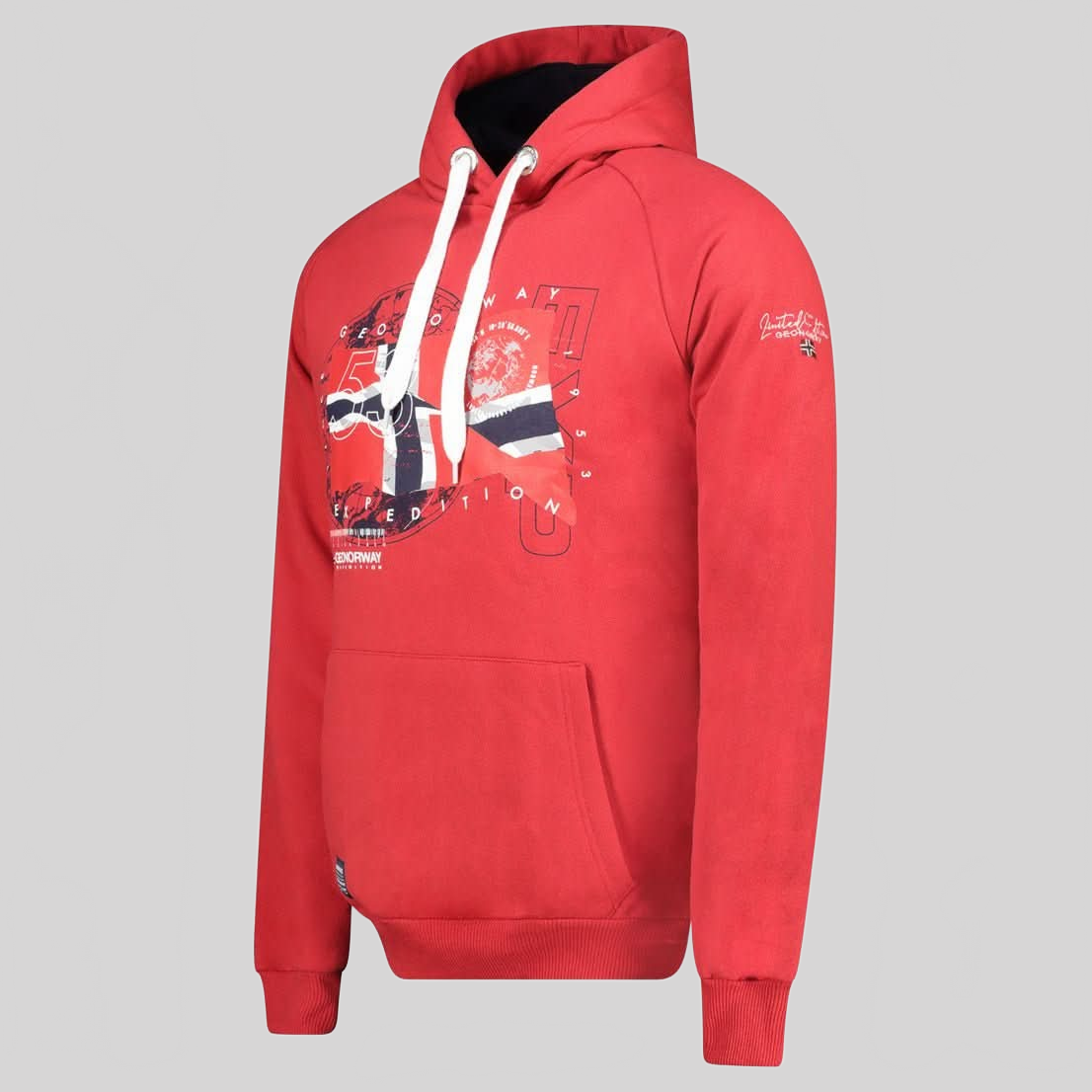 Geographical Norway GDRAP Homme - Kapuzenpullover mit Flagge und Aufdrucken - Geographical Norway GDRAP_MEN_MARINE_S_SDB-GDRAP_MEN_BLANC_S_SDB-GDRAP_MEN_MARINE_M_SDB-.GDRAP_MEN_WEISS_M_SDB-GDRAP_MEN_MARINE_L_SDB-GDRAP_MEN_BLANC_L_SDB-GDRAP_MEN_MARINE_XL_SDB-GDRAP_MEN_BLANC_XL_SDB-GDRAP_MEN_MARINE_XXL_SDB-GDRAP_MEN_BLANC_XXL_SDB