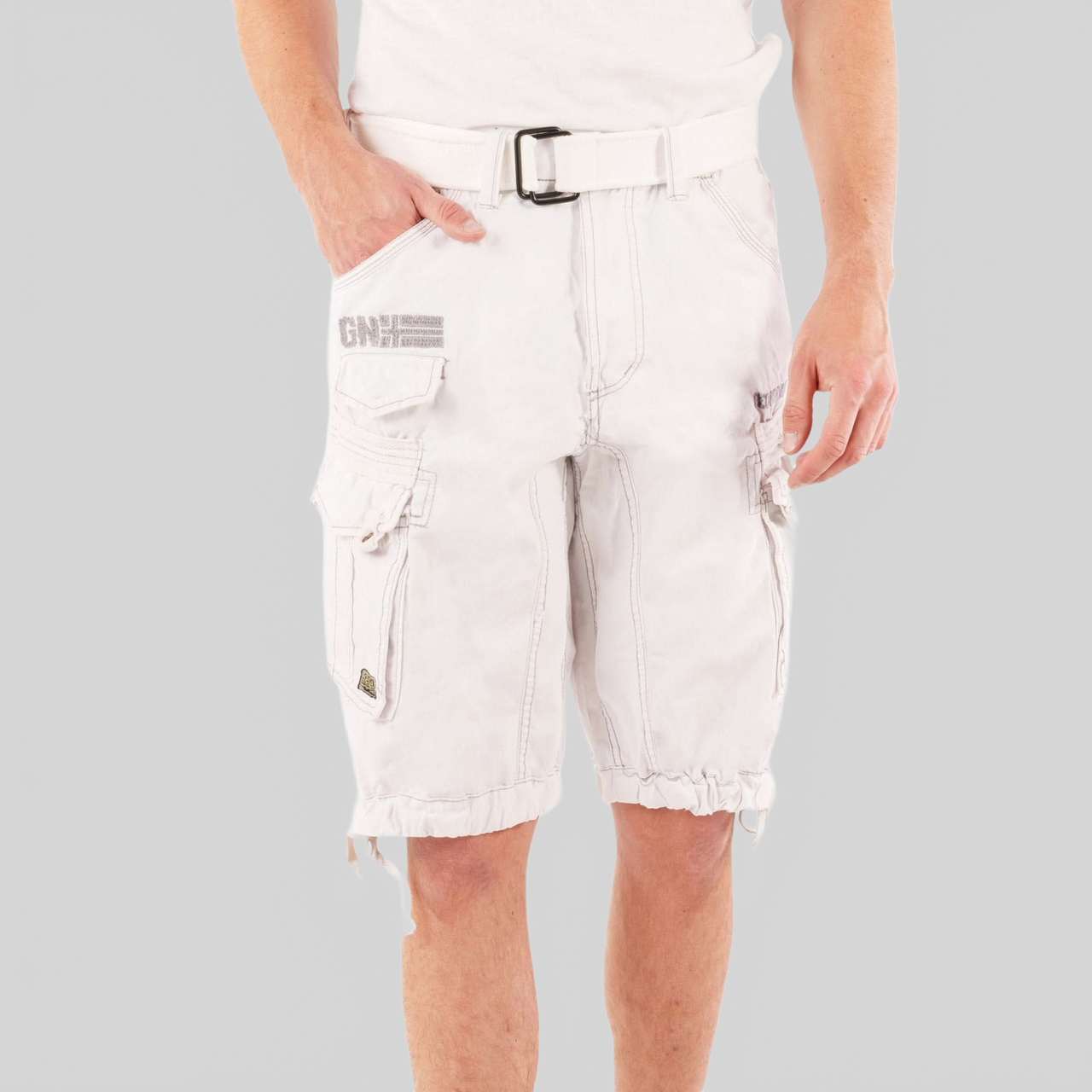 Geographical Norway Panoramique Homme Mastic - Bermuda délavé Mastic - Geographical Norway - S Mastic
