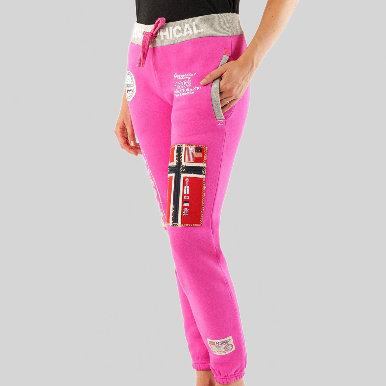 Geographical Norway Myer Femme - Pantalon de jogging bas resserré - Geographical Norway MYER_LADY_GRIS_CLAIR_S_EO_SDB-MYER_LADY_GRIS_CLAIR_M_EO_SDB-MYER_LADY_GRIS_CLAIR_L_EO_SDB-MYER_LADY_GRIS_CLAIR_XL_EO_SDB-MYER_LADY_GRIS_CLAIR_XXL_EO_SDB-MYER_LADY_NOIR_S_EO_SDB-MYER_LADY_NOIR_M_EO_SDB-MYER_LADY_NOIR_L_EO_SDB-MYER_LADY_NOIR_XL_EO_SDB-MYER_LADY_NOIR_XXL_EO_SDB