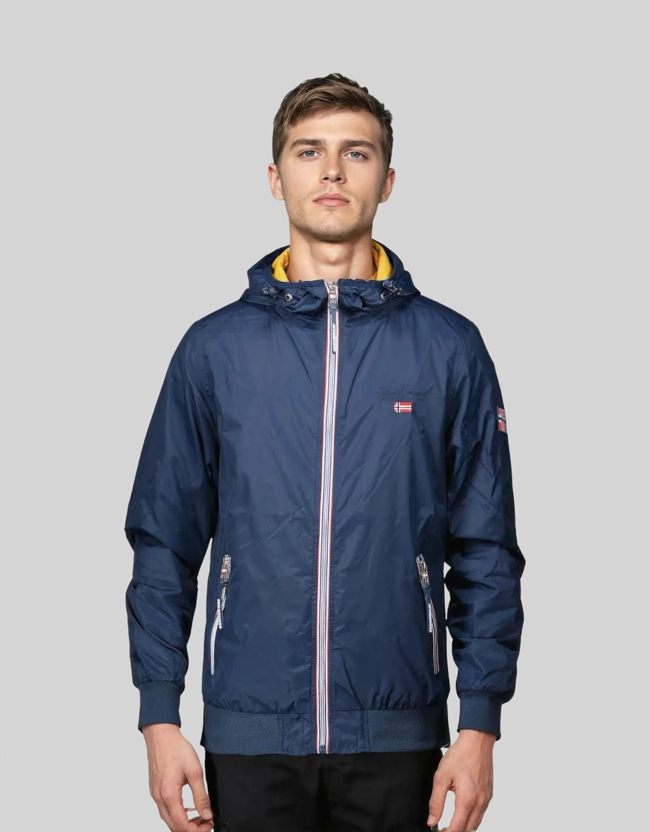 Geographical Norway Hombre - Chaqueta reversible con capucha - Geographical Norway S Marine
