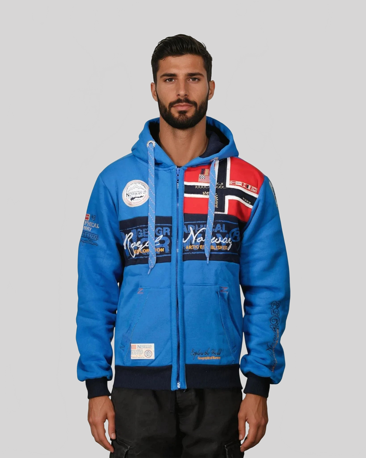 Geographical Norway Flyer Homme - Sweatshirt zippé - Geographical Norway FLYER_MEN_GRIS_CLAIR_S_SDB-FLYER_MEN_BLANC_M_SDB-FLYER_MEN_GRIS_CLAIR_M_SDB-FLYER_MEN_BLANC_L_SDB-FLYER_MEN_GRIS_CLAIR_L_SDB-FLYER_MEN_BLANC_XL_SDB-FLYER_MEN_GRIS_CLAIR_XL_SDB-FLYER_MEN_BLANC_XXL_SDB-FLYER_MEN_BLANC_3XL_SDB-FLYER_MEN_GRIS_CLAIR_XXL_SDB
