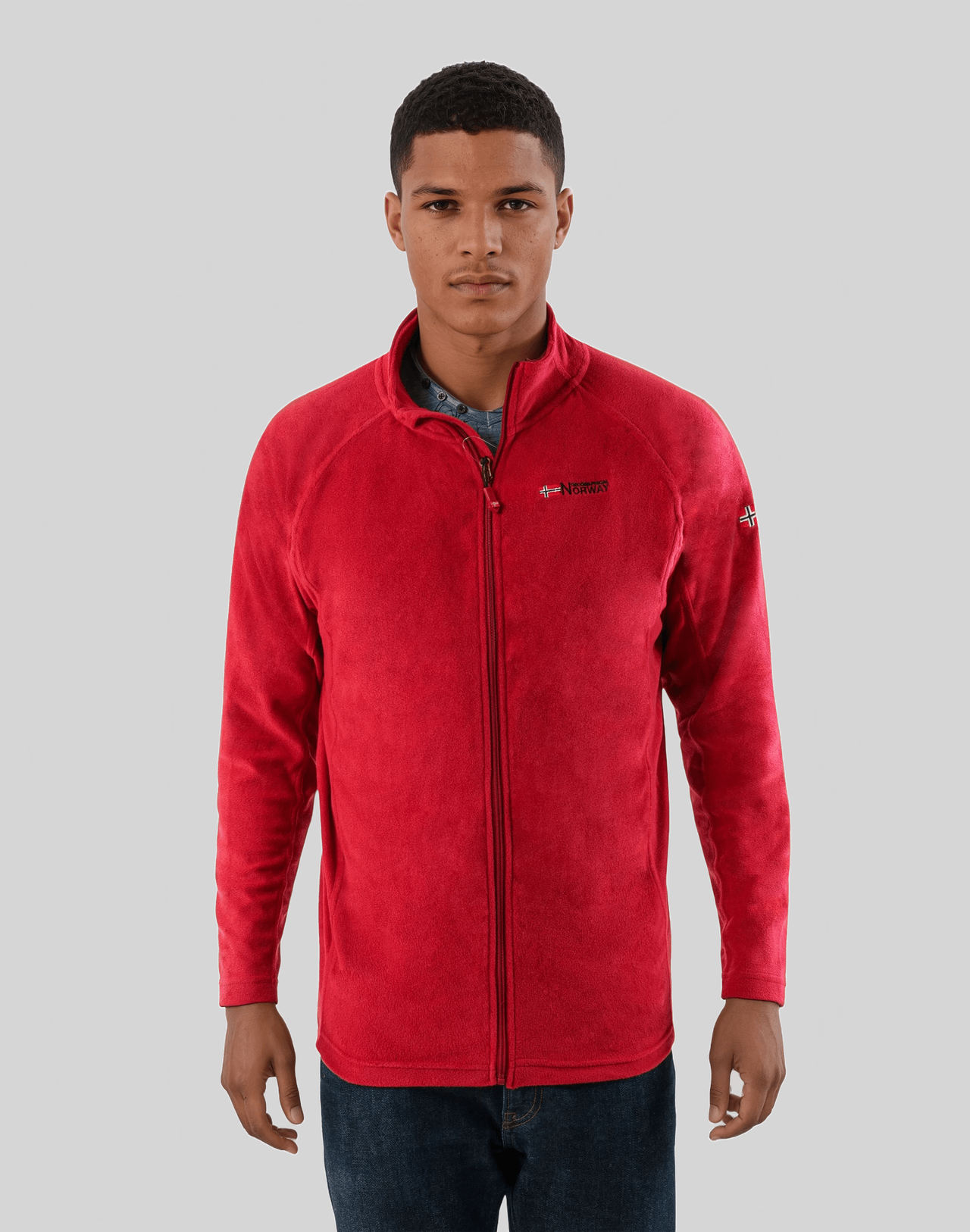 Geographical Norway Tug Fz Homme - Micro - polaire - Geographical Norway - S Rouge