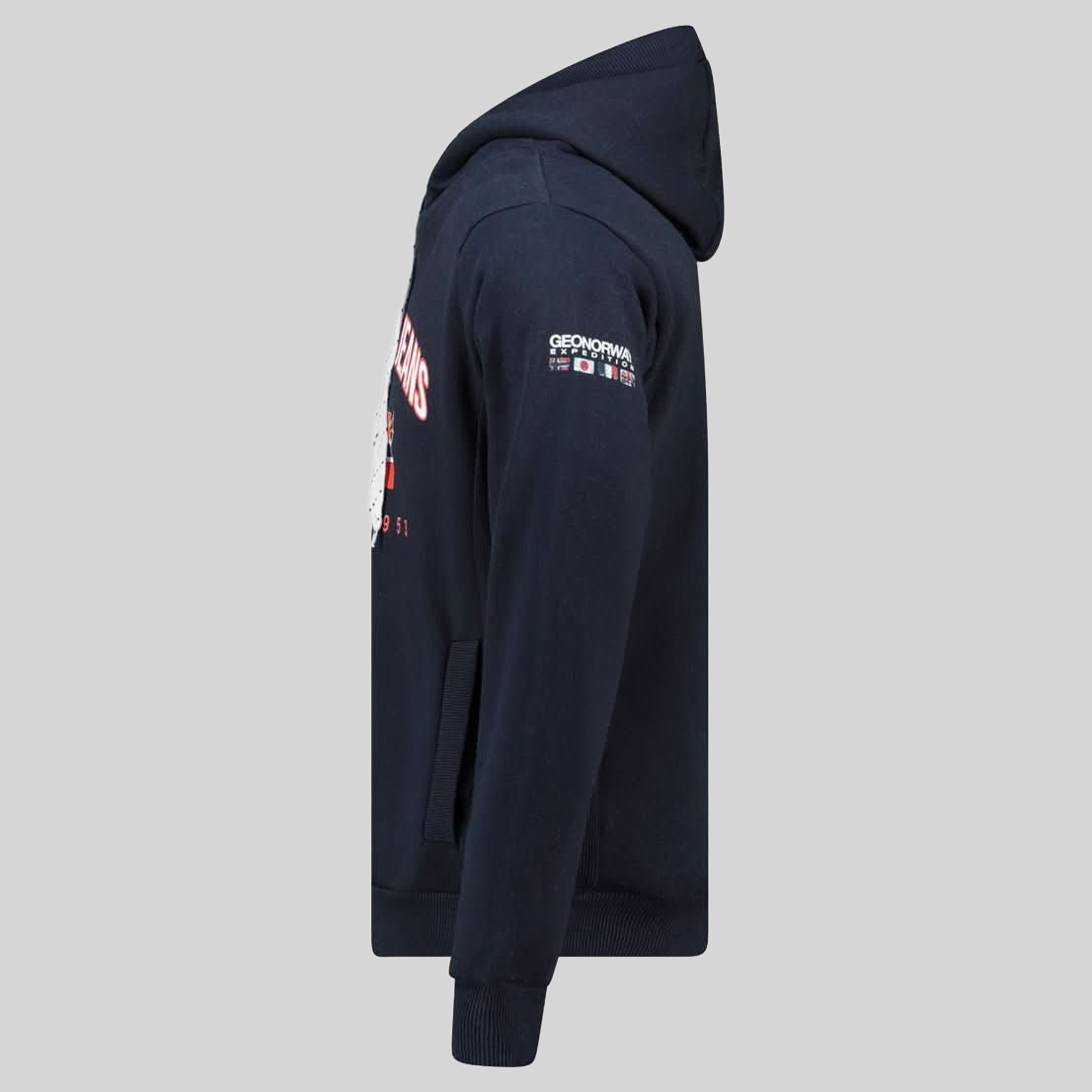 Geographical Geographical Norway GHAGEN Men - Sudadera con capucha con estampados y bandera - Geographical Norway GHAGEN_MEN_GRIS_CLAIR_S_S_SDB-GHAGEN_MEN_BLANC_S_SDB-GHAGEN_MEN_GRIS_CLAIR_M_SDB-GHAGEN_MEN_BLANC_M_SDB-GHAGEN_MEN_GRIS_CLAIR_L_SDB-GHAGEN_MEN_BLANC_L_SDB-GHAGEN_MEN_GRIS_CLAIR_XL_SDB-GHAGEN_MEN_BLANC_XL_SDB-GHAGEN_MEN_GRIS_CLAIR_XXL_SDB-GHAGEN_MEN_BLANC_XXL_SDB