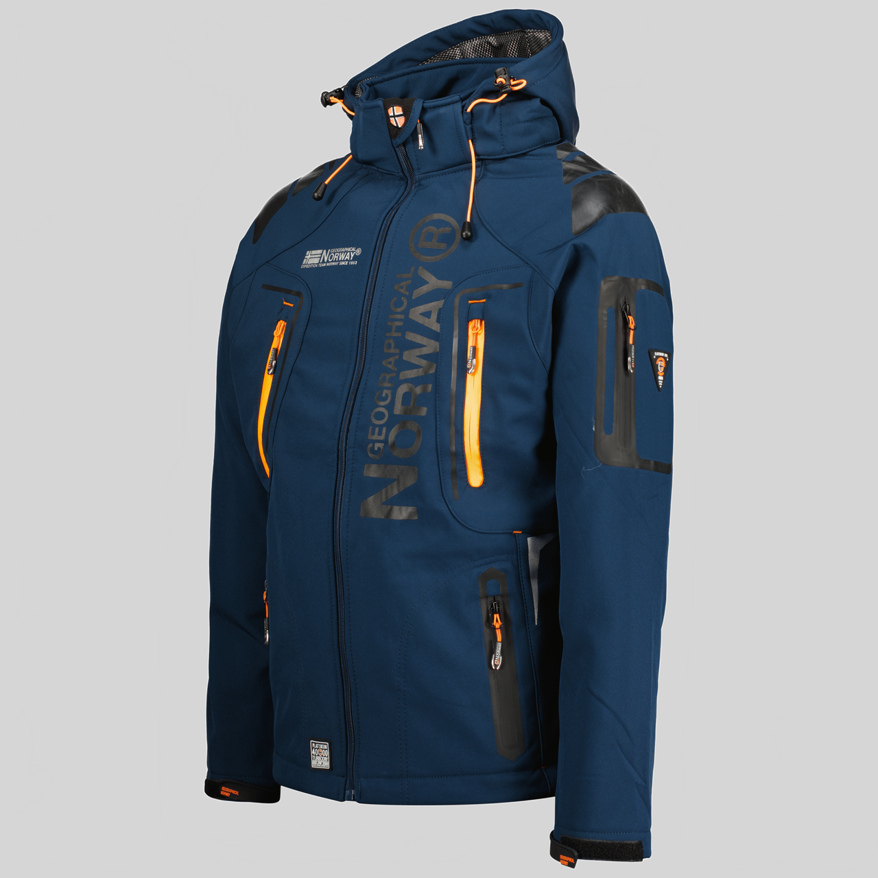 Geographical Norway Techno Homme - Blouson Softshell - Geographical Norway - S Marine Orange