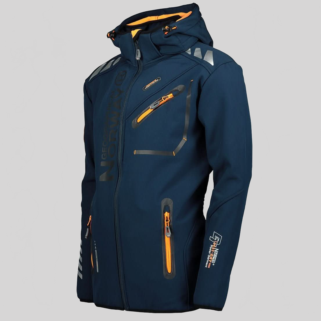 Geographical Norway Royaute Homme - Softshell Navy Orange - Geographical Norway - S Navy orange