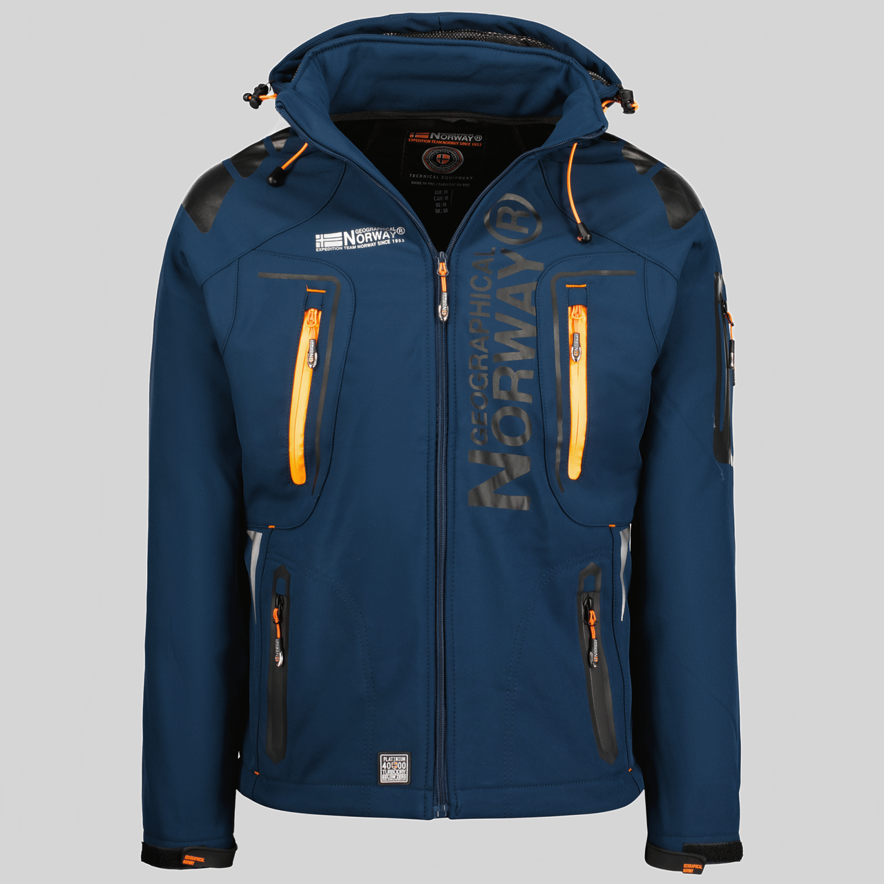 Geographical Norway Techno Homme - Blouson Softshell - Geographical Norway - S Marine Orange