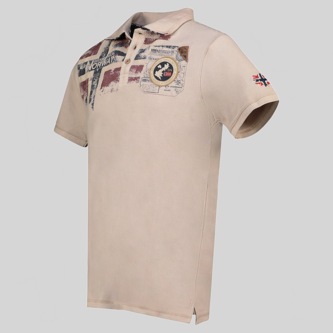 Geographical Norway KIMAC Hombre - Polo Manga Corta 100% Algodón - Geographical Norway - S Menta