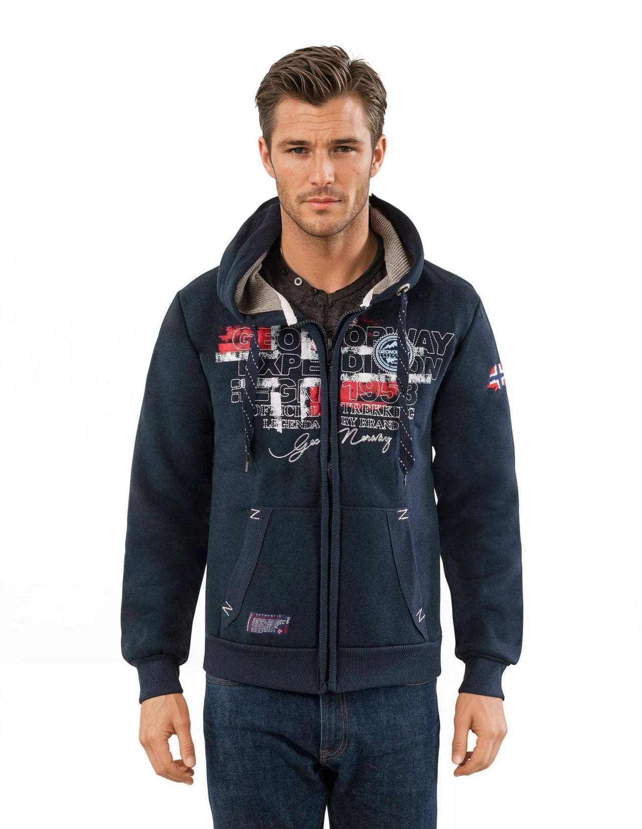 Geographical Norway Gutta Homme - Sweatshirt mit Reißverschluss - Geographical Norway GUTTA_MEN_NOIR_S_SDB-GUTTA_MEN_NOIR_M_SDB-GUTTA_MEN_NOIR_L_SDB-GUTTA_MEN_NOIR_XL_SDB-.GUTTA_MEN_SCHWARZ_XXL_SDB-GUTTA_MEN_SCHWARZ_3XL_SDB-GUTTA_MEN_MARINE_S_SDB-GUTTA_MEN_MARINE_M_SDB-GUTTA_MEN_MARINE_L_SDB-GUTTA_MEN_MARINE_XL_SDB