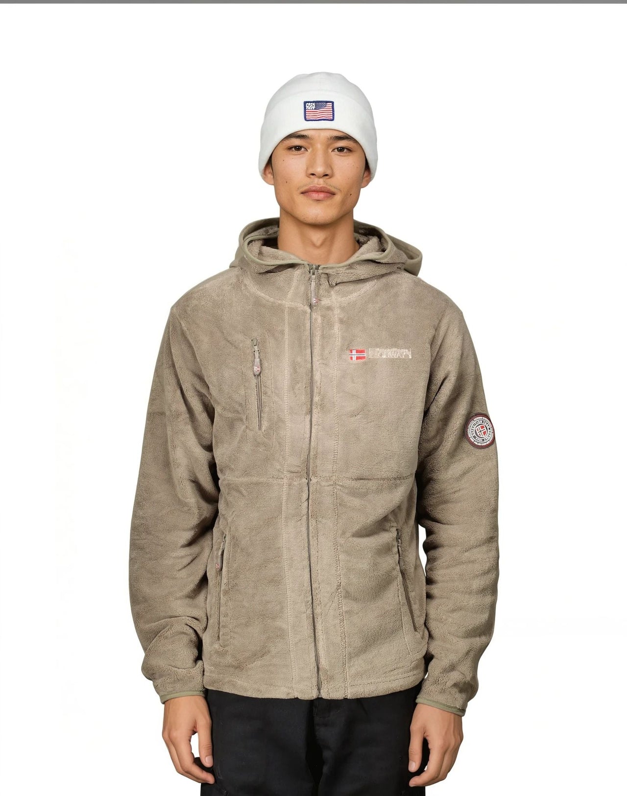 Geographical Norway UPLOAD Hood Mann - Fleece mit Reißverschluss - Geographical Norway UPLOAD_MEN_HOOD_TAUPE_S_SDB-UPLOAD_MEN_HOOD_NOIR_S_SDB-UPLOAD_MEN_HOOD_MARINE_S_SDB-UPLOAD_MEN_HOOD_TAUPE_M_SDB-.UPLOAD_MEN_HOOD_SCHWARZ_M_SDB-UPLOAD_MEN_HOOD_MARINE_M_SDB-UPLOAD_MEN_HOOD_GRAU_FONCE_M_SDB-UPLOAD_MEN_HOOD_TAUPE_L_SDB-UPLOAD_MEN_HOOD_SCHWARZ_L_SDB-UPLOAD_MEN_HOOD_MARINE_L_SDB