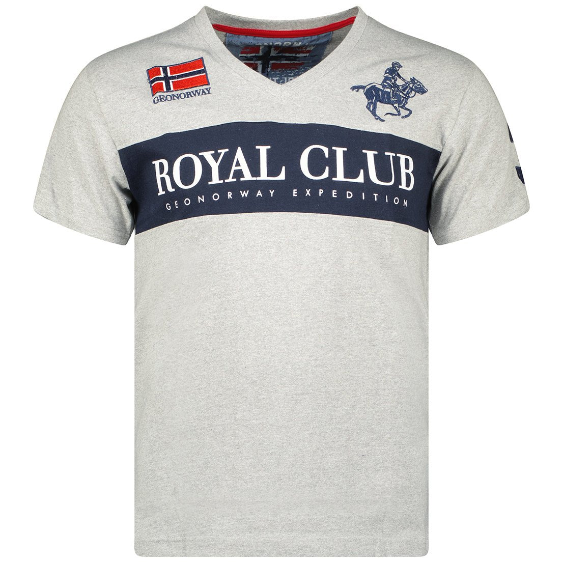 Geographical Norway Jahorse Homme - T-Shirt mit V-Ausschnitt und kurzen Ärmeln - Geographical Norway JAHORSE_MEN_MARINE_S_SDB-JAHORSE_MEN_BLANC_S_SDB-JAHORSE_MEN_NOIR_S_S_SDB-.JAHORSE_MEN_MARINE_M_SDB-JAHORSE_MEN_BLANC_M_SDB-JAHORSE_MEN_SCHWARZ_M_SDB-JAHORSE_MEN_MARINE_L_SDB-JAHORSE_MEN_BLANC_L_SDB-JAHORSE_MEN_NOIR_L_SDB-JAHORSE_MEN_BLANC_L_SDB-JAHORSE_XL_SDB