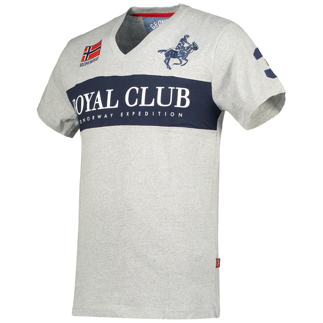 Geographical Norway Jahorse Homme - T-Shirt mit V-Ausschnitt und kurzen Ärmeln - Geographical Norway JAHORSE_MEN_MARINE_S_SDB-JAHORSE_MEN_BLANC_S_SDB-JAHORSE_MEN_NOIR_S_S_SDB-.JAHORSE_MEN_MARINE_M_SDB-JAHORSE_MEN_BLANC_M_SDB-JAHORSE_MEN_SCHWARZ_M_SDB-JAHORSE_MEN_MARINE_L_SDB-JAHORSE_MEN_BLANC_L_SDB-JAHORSE_MEN_NOIR_L_SDB-JAHORSE_MEN_BLANC_L_SDB-JAHORSE_XL_SDB