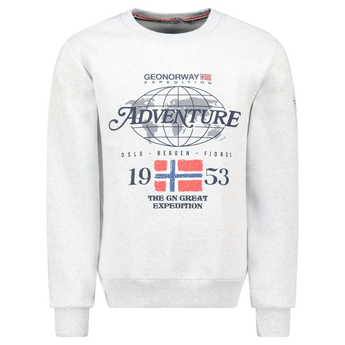 Geographical Norway Golkovitz Homme - Sweatshirt mit Aufdrucken und Flagge - Geographical Norway GOLKOVITZ_MEN_NOIR_S_SDB-GOLKOVITZ_MEN_BLANC_S_SDB-GOLKOVITZ_MEN_NOIR_M_SDB-GOLKOVITZ_MEN_WEISS_M_SDB-GOLKOVITZ_MEN_SCHWARZ_L_SDB-GOLKOVITZ_MEN_BLANC_L_SDB-GOLKOVITZ_MEN_SCHWARZ_XL_SDB-GOLKOVITZ_MEN_BLANC_XL_SDB-GOLKOVITZ_MEN_SCHWARZ_XXL_SDB-GOLKOVITZ_MEN_BLANC_XXL_SDB