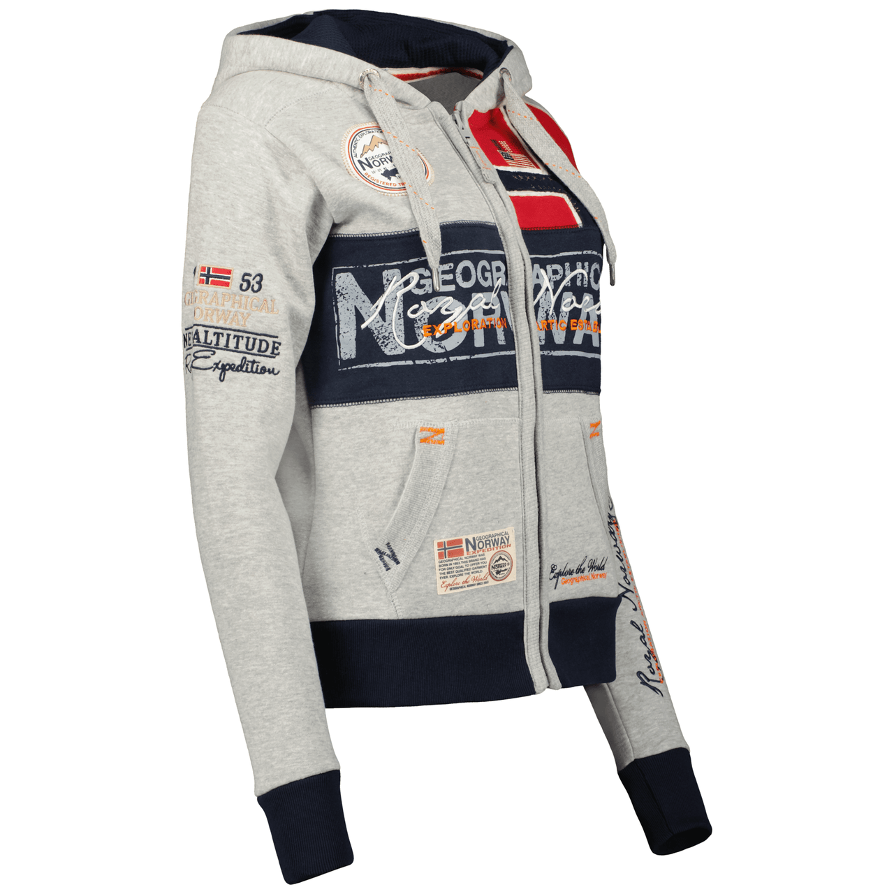 Geographical Norway Flyer Damen - Sweatshirt mit Reißverschluss - Geographical Norway FLYER_LADY_GRIS_CLAIR_S_SDB-FLYER_LADY_ROUGE_S_SDB-FLYER_LADY_MARINE_S_SDB-FLYER_LADY_NOIR_S_SDB-.FLYER_LADY_ROSE_FLASH_S_SDB-FLYER_LADY_HELLGRAU_M_SDB-FLYER_LADY_ROT_M_SDB-FLYER_LADY_MARINE_M_SDB-FLYER_LADY_SCHWARZ_M_SDB-FLYER_LADY_ROSE_FLASH_M_SDB