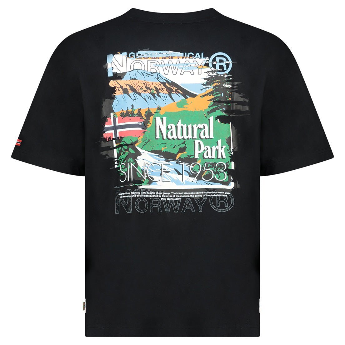 Geographical Norway Jpark Homme - Bedrucktes T-Shirt mit Flaggen - Geographical Norway JPARK_MEN_AMANDE_S_SDB-JPARK_MEN_NOIR_S_SDB-JPARK_MEN_BLANC_CASSE_S_SDB-.JPARK_MEN_AMANDE_M_SDB-JPARK_MEN_BLANC_CASSE_M_SDB-JPARK_MEN_SCHWARZ_M_SDB-JPARK_MEN_AMANDE_L_SDB-JPARK_MEN_BLANC_CASSE_L_SDB-JPARK_MEN_SCHWARZ_L_SDB-JPARK_MEN_BLANC_CASSE_XL_SDB