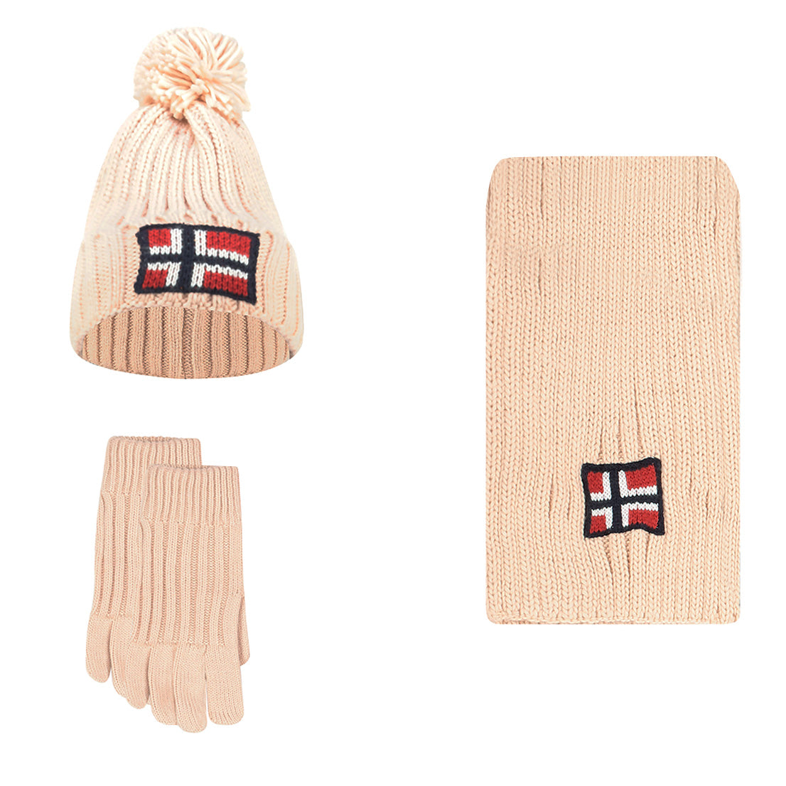 Geographical Norway SET WAMILLA XAMILLA ZAMILLA - Set Mütze Handschuhe Schal