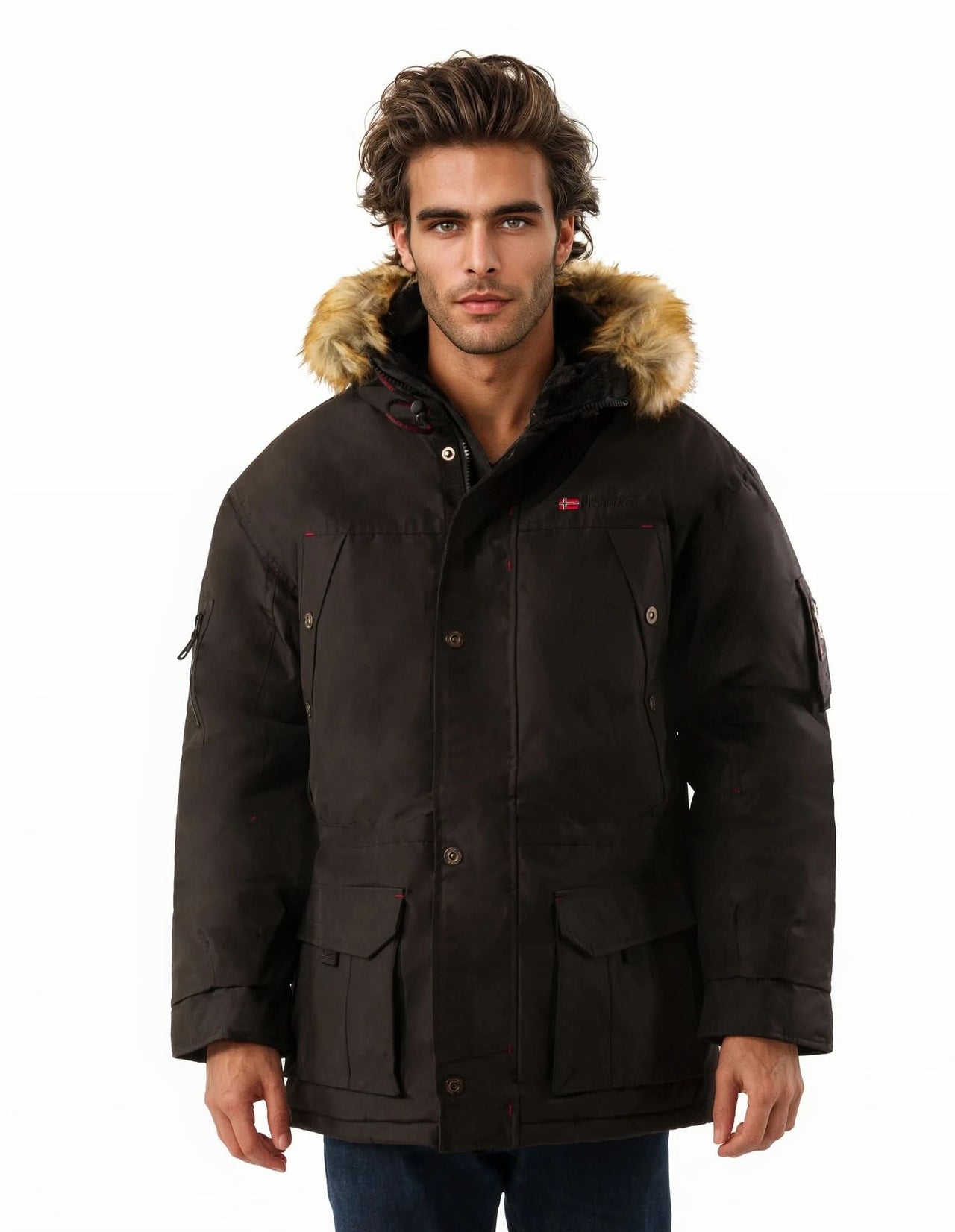 Geographical Norway Abiosaure Homme - Warmer Parka mit Kapuze - Geographical Norway ABIOSAURE_MEN_GRIS_FONCE_S_SDB-ABIOSAURE_MEN_GRIS_FONCE_M_SDB-ABIOSAURE_MEN_GRIS_FONCE_L_SDB-.ABIOSAURE_MENGRIS_FONCE_XL_SDB-ABIOSAURE_MENGRIS_FONCE_XXL_SDB-ABIOSAURE_MENGRIS_FONCE_3XL_SDB-ABIOSAURE_MEN_KAKI_S_SDB-ABIOSAURE_MEN_KAKI_M_SDB-ABIOSAURE_MEN_KAKI_L_SDB-ABIOSAURE_MEN_KAKI_XL_SDB