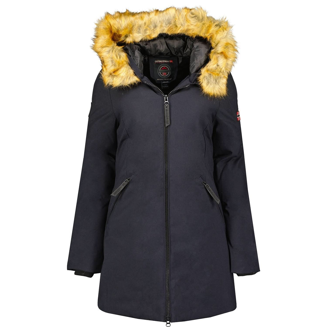 Geographical Norway Adelaide Damen - Parka mit Kapuze, Pelz und Taschen - Geographical Norway ADELAIDE_LADY_MARINE_S_SDB-ADELAIDE_LADY_MARINE_M_SDB-ADELAIDE_LADY_MARINE_L_SDB-ADELAIDE_LADY_MARINE_XL_SDB-.ADELAIDE_LADY_MARINE_XXL_SDB-ADELAIDE_LADY_SCHWARZ_S_SDB-ADELAIDE_LADY_SCHWARZ_M_SDB-ADELAIDE_LADY_SCHWARZ_L_SDB-ADELAIDE_LADY_SCHWARZ_XL_SDB-ADELAIDE_LADY_SCHWARZ_XXL_SDB