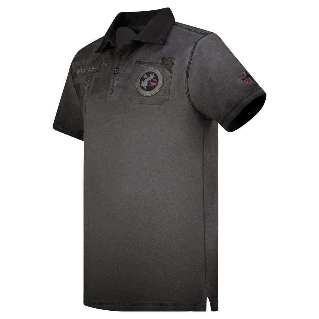 Geographical Norway KIMAC Homme - Polo Short Sleeve 100% Baumwolle - Geographical Norway - S Schwarz