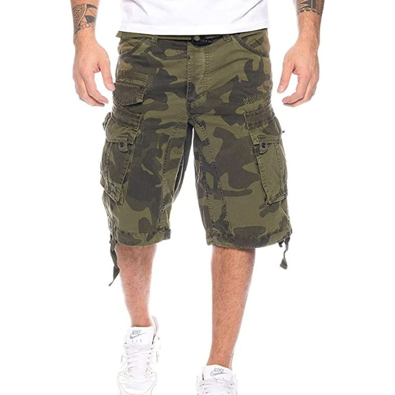 Geographical Norway Panoramic Homme - Bermuda Camo Kaki - Geographical Norway - S Camo Kaki