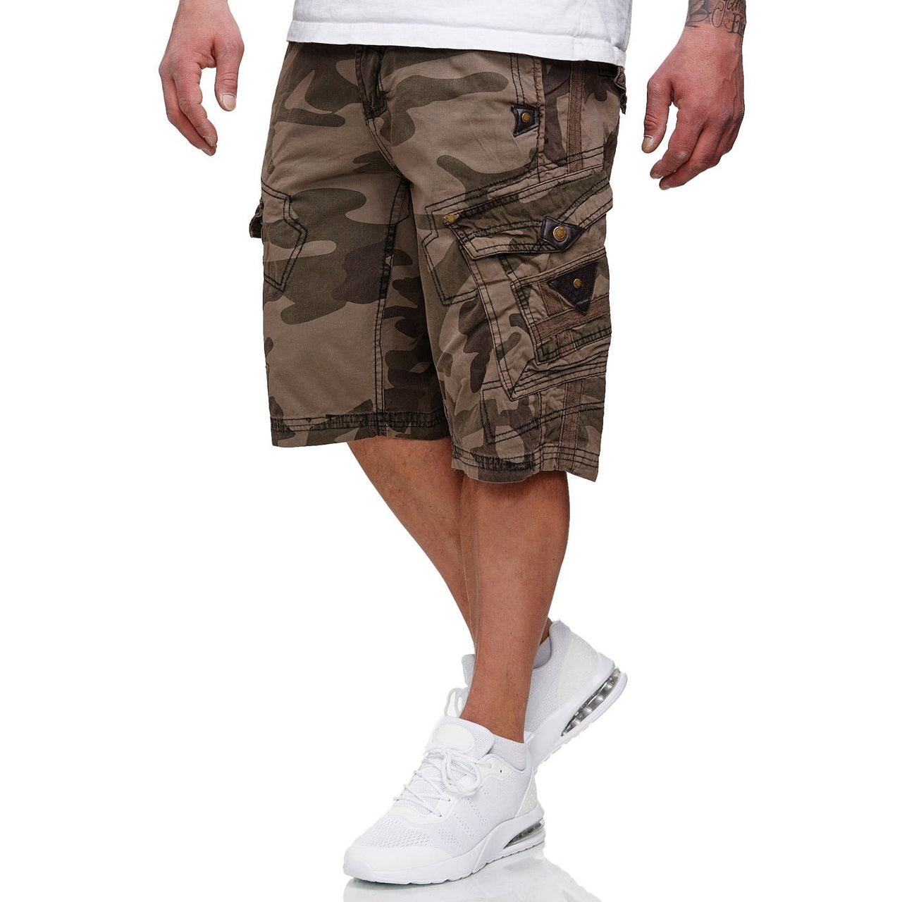 Geographical Norway Peanut Homme - Bermuda-Shorts - Geographical Norway - S Camo Schwarz