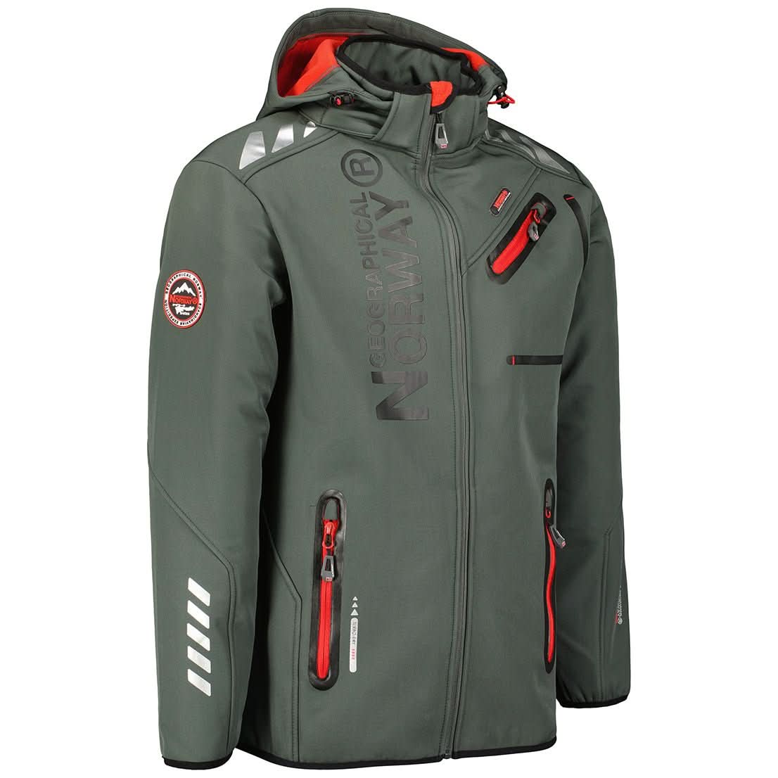 Geographical Norway Royaute Homme - Softshell Dunkelgrau Rot - Geographical Norway - S Dunkelgrau Rot
