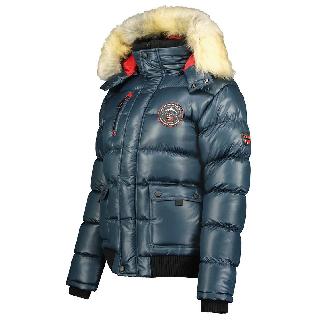 Geographical Norway Bugs Damen - Steppjacke mit flachen Taschen, Reißverschlusstasche und abnehmbare Kapuze - Geographical Norway BUGS_LADY_MARINE_S_SDB-BUGS_LADY_ROUGE_S_SDB-BUGS_LADY_NOIR_S_SDB-BUGS_LADY_MARINE_M_SDB--BUGS_LADY_M_SDBBUGS_LADY_ROT_M_SDB-BUGS_LADY_SCHWARZ_M_SDB-BUGS_LADY_MARINE_L_SDB-BUGS_LADY_ROT_L_SDB-BUGS_LADY_SCHWARZ_L_SDB-BUGS_LADY_MARINE_XL_SDB