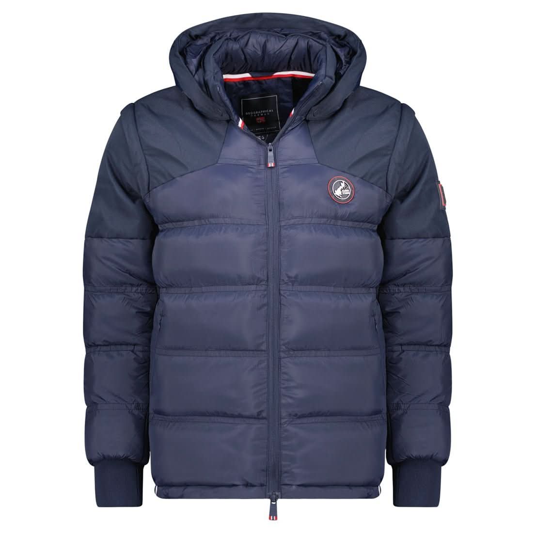 Geographical Norway Daneti Homme - Bi Matière Hooded Parka, Pockets, Badge - Tightening tie - Geographical Norway DANETI_MEN_MARINE_S_SDB-DANETI_MEN_MARINE_M_SDB-DANETI_MEN_MARINE_L_SDB-DANETI_MEN_MARINE_XL_SDB-DANETI_MEN_MARINE_XXL_SDB-DANETI_MEN_MARINE_3XL_SDB-DANETI_MEN_NOIR_S_SDB-DANETI_MEN_NOIR_M_SDB-DANETI_MEN_NOIR_L_SDB-DANETI_MEN_NOIR_XL_SDB