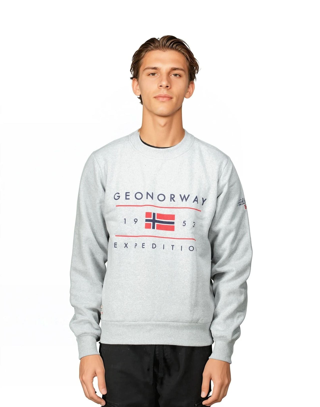 Geographical Norway GEZOLO Men - Hooded sweatshirt with prints and flag - Geographical Norway GEZOLO_MEN_MARINE_S_SDB-GEZOLO_MEN_NOIR_S_SDB-GEZOLO_MEN_GRIS_CLAIR_S_SDB-GEZOLO_MEN_MARINE_M_SDB-GEZOLO_MEN_GRIS_CLAIR_M_SDB-GEZOLO_MEN_NOIR_M_SDB-GEZOLO_MEN_MARINE_L_SDB-GEZOLO_MEN_GRIS_CLAIR_L_SDB-GEZOLO_MEN_NOIR_L_SDB-GEZOLO_MEN_GRIS_CLAIR_XL_SDB