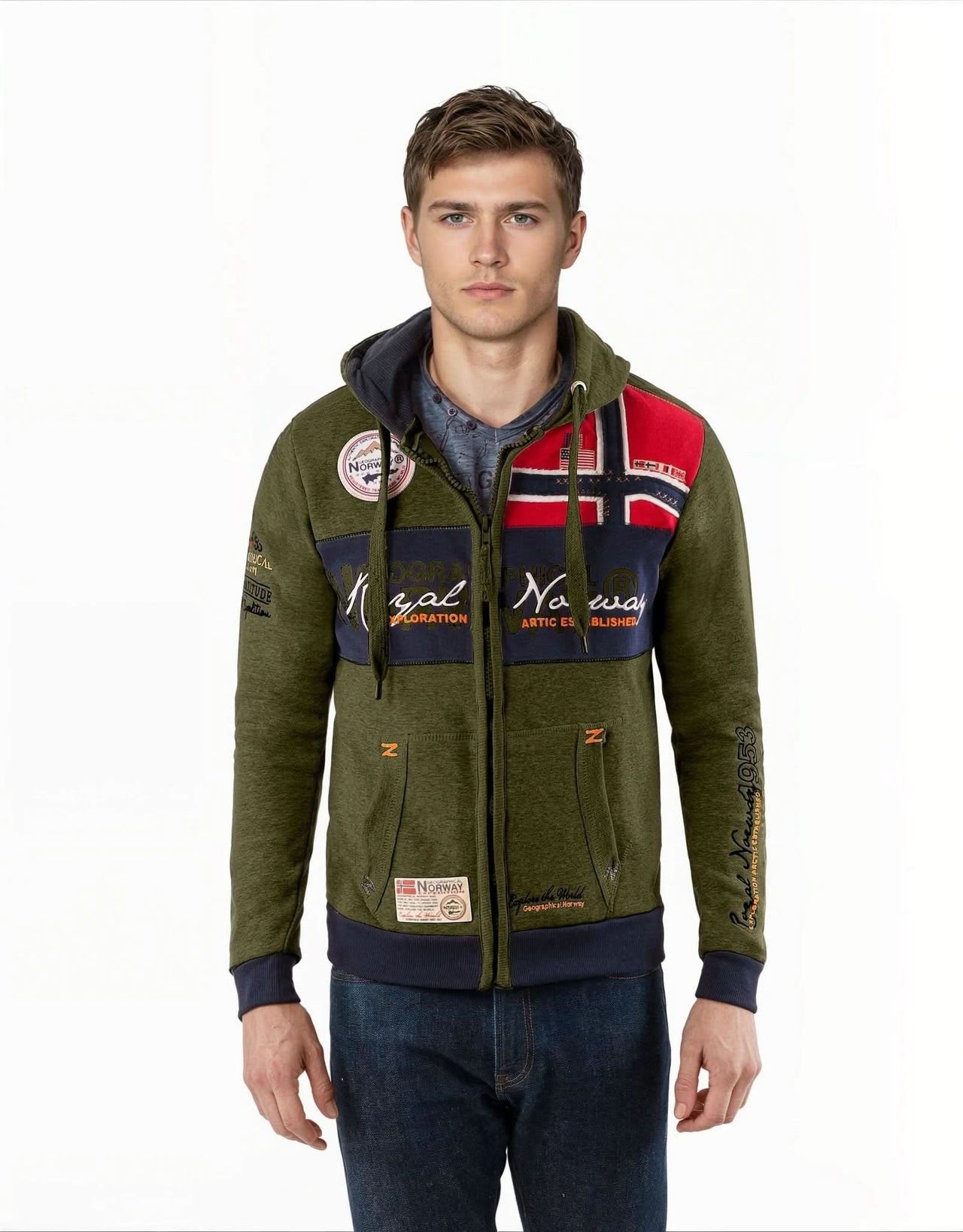 Geographical Norway Flyer Homme - Zip sweatshirt - Geographical Norway FLYER_MEN_GRIS_CLAIR_S_SDB-FLYER_MEN_BLANC_M_SDB-FLYER_MEN_GRIS_CLAIR_M_SDB-FLYER_MEN_BLANC_L_SDB-FLYER_MEN_GRIS_CLAIR_L_SDB-FLYER_MEN_BLANC_XL_SDB-FLYER_MEN_GRIS_CLAIR_XL_SDB-FLYER_MEN_BLANC_XXL_SDB-FLYER_MEN_BLANC_3XL_SDB-FLYER_MEN_GRIS_CLAIR_XXL_SDB