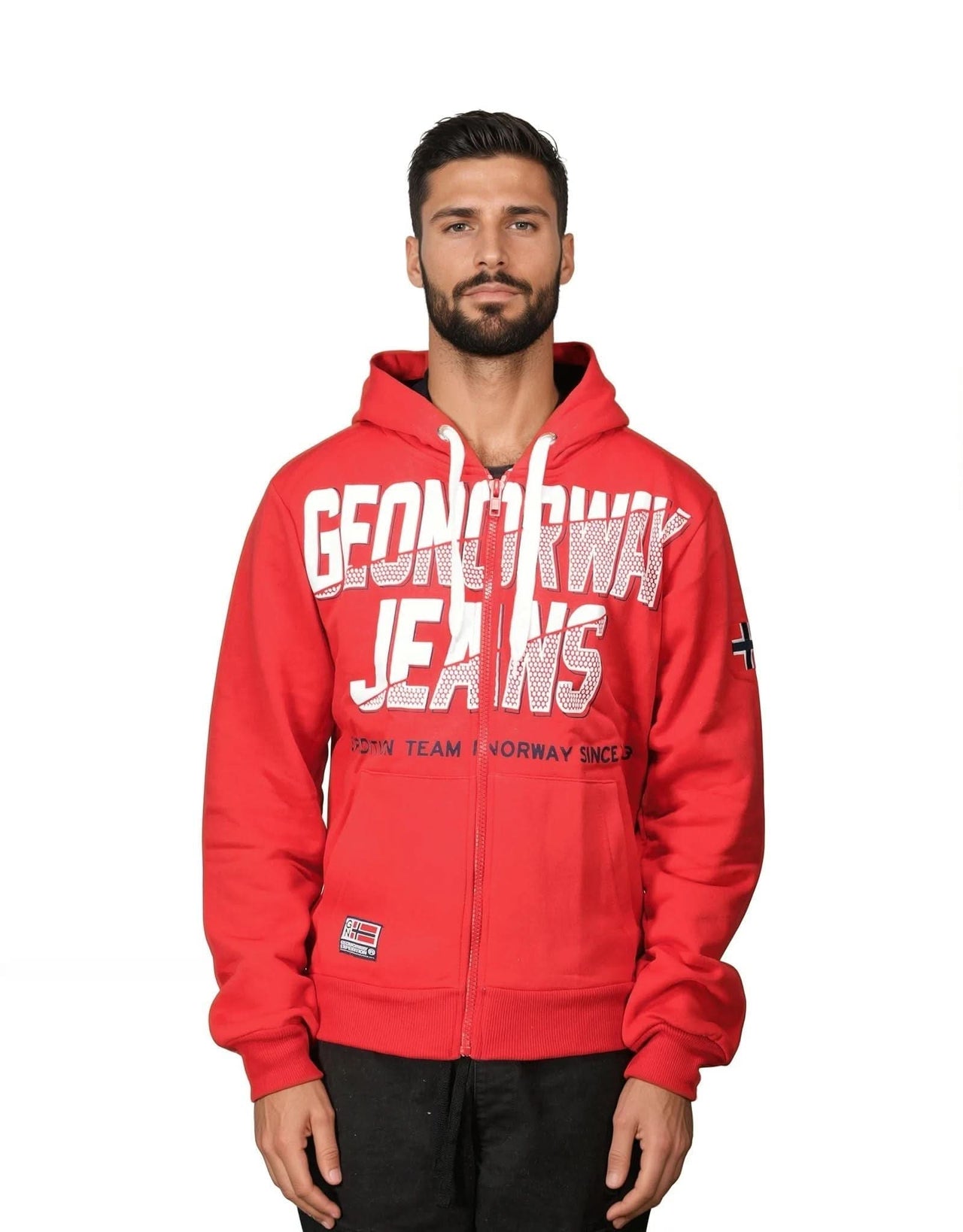 Geographical Norway GASPER Men - Zip Hoodie with Prints and Flag - Geographical Norway GASPER_MEN_ROUGE_S_SDB-GASPER_MEN_NOIR_S_SDB-GASPER_MEN_BLANC_S_SDB-GASPER_MEN_MARINE_S_SDB-GASPER_MEN_GRIS_CLAIR_S_SDB-GASPER_MEN_BLANC_M_SDB-GASPER_MEN_MARINE_M_SDB-GASPER_MEN_GRIS_CLAIR_M_SDB-GASPER_MEN_NOIR_M_SDB-GASPER_MEN_ROUGE_M_SDB