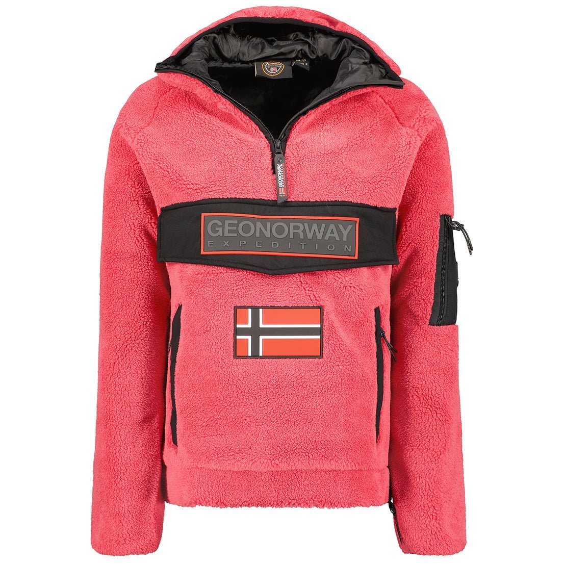 Geographical Norway Upassia Women - Soft zipped fleece - Geographical Norway UPASSIA_LADY_NOIR_S_SDB-UPASSIA_LADY_ROSE_L_SDB