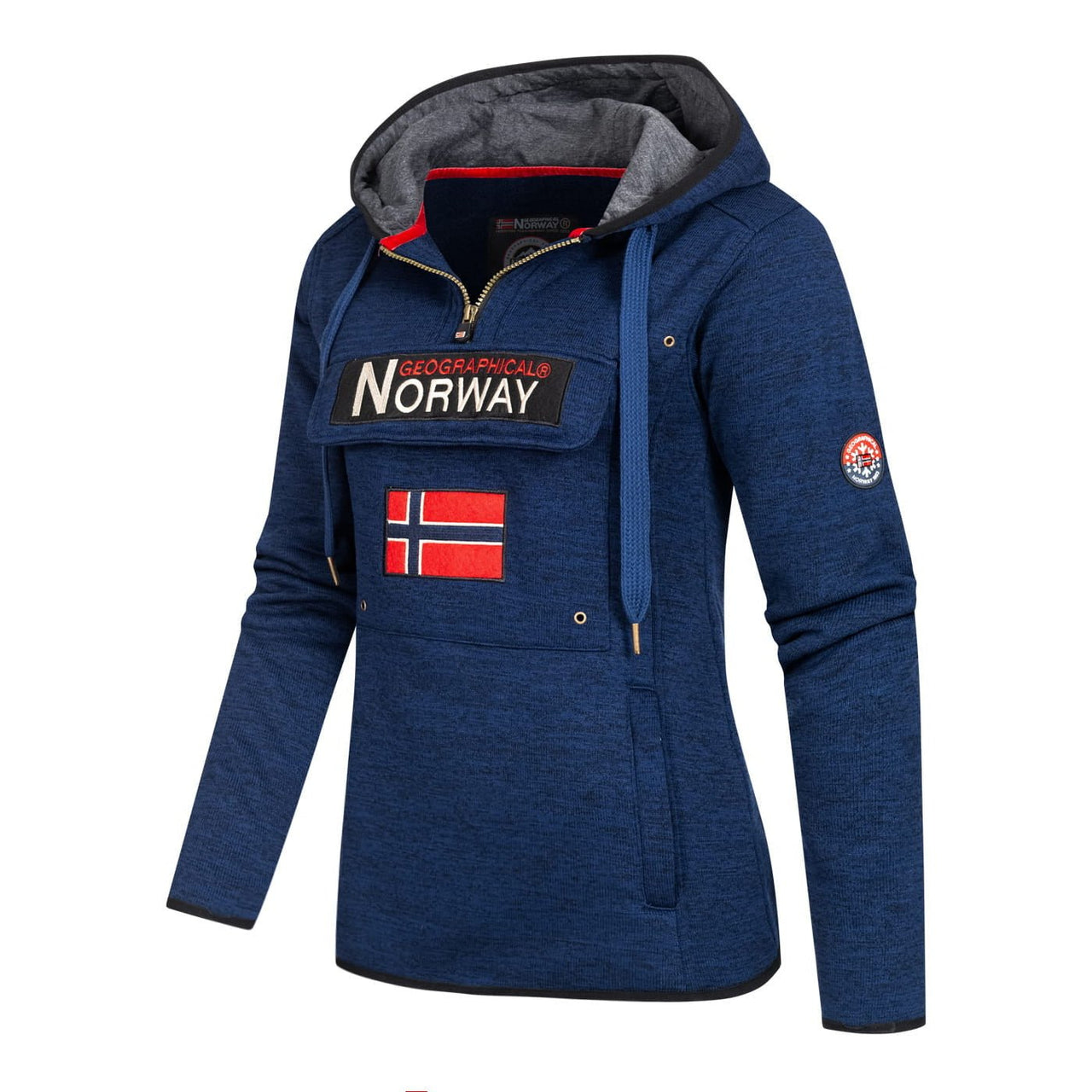 Geographical Norway Upclassica Women - Hooded sweatshirt with zipped collar - Geographical Norway UPCLASSICA_LADY_BLANC_S_SDB-UPCLASSICA_LADY_GRIS_CLAIR_S_SDB-UPCLASSICA_LADY_CORAIL_SDB-UPCLASSICA_LADY_MARINE_S_SDB-UPCLASSICA_LADY_ROSE_FLASH_S_SDB-UPCLASSICA_LADY_NOIR_S_SDB-UPCLASSICA_LADY_BLANC_M_SDB-UPCLASSICA_LADY_GRIS_CLAIR_M_SDB-UPCLASSICA_LADY_CORAIL_M_SDB-UPCLASSICA_LADY_MARINE_M_SDB